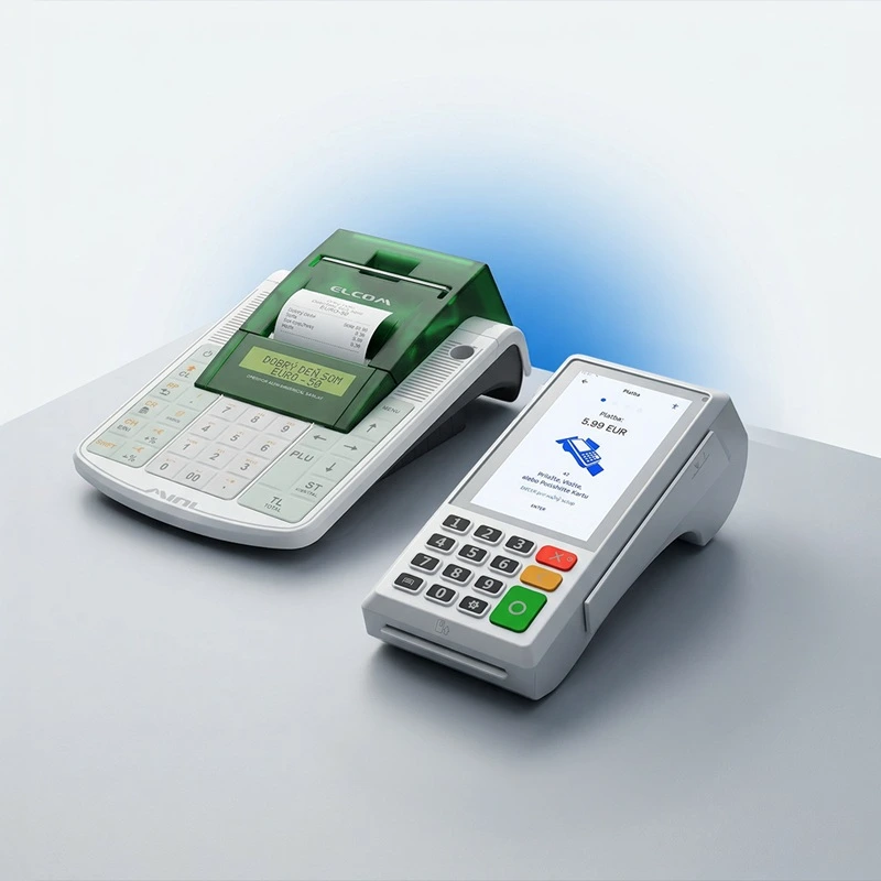 Pokladnica + platobný terminál Pax A80